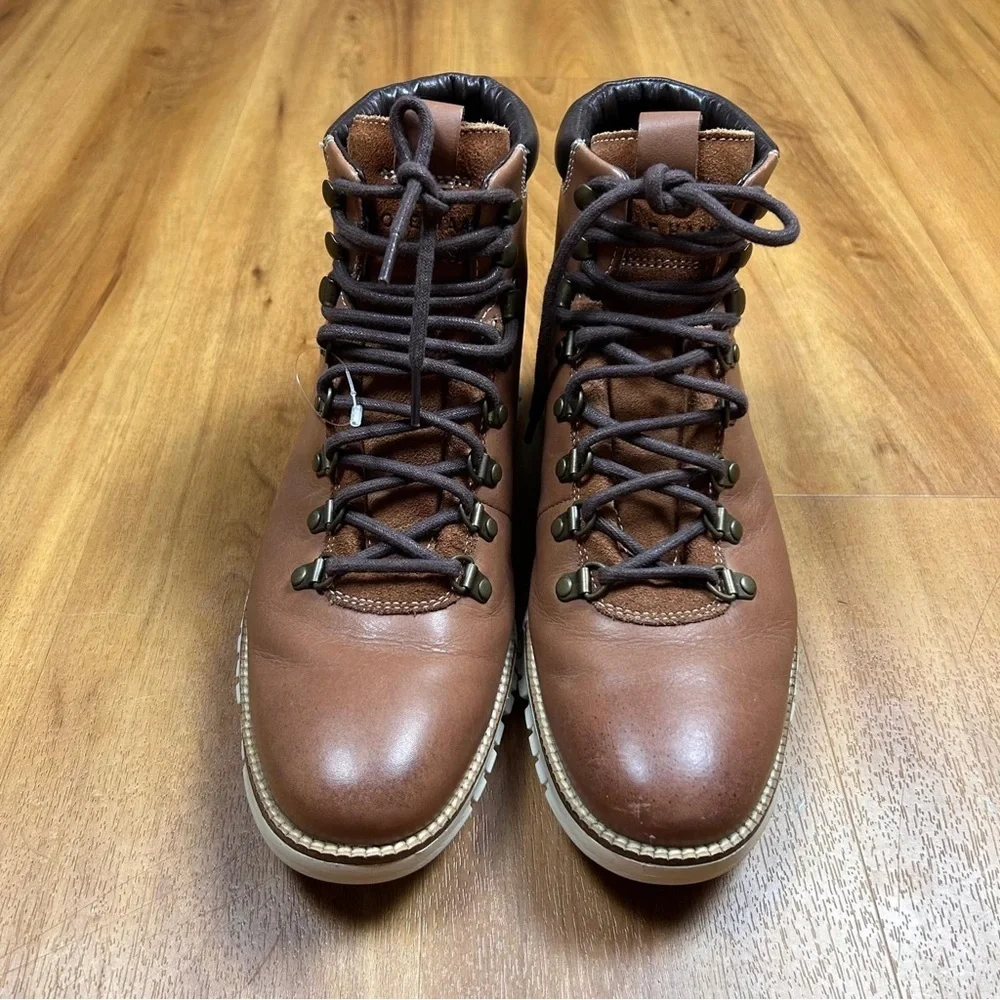 Cole Haan Men’s‎ Brown and White Hiking Boots Fall,Waterproof Size 9M